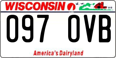 WI license plate 097OVB