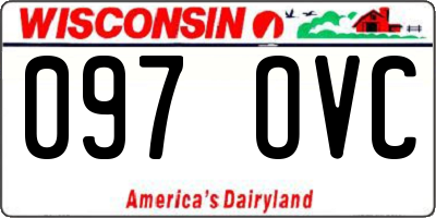 WI license plate 097OVC