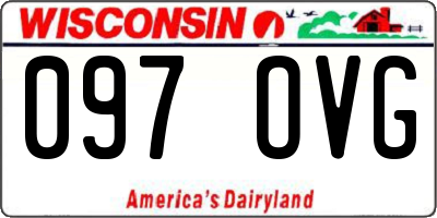 WI license plate 097OVG
