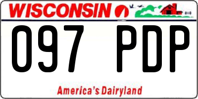 WI license plate 097PDP