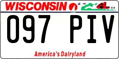 WI license plate 097PIV