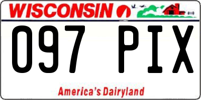 WI license plate 097PIX