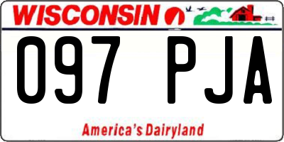 WI license plate 097PJA