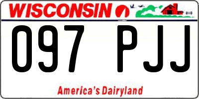 WI license plate 097PJJ