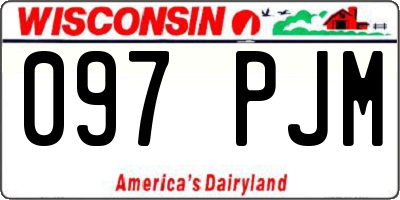 WI license plate 097PJM