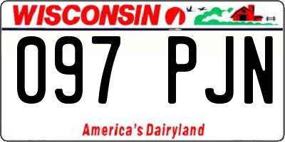 WI license plate 097PJN