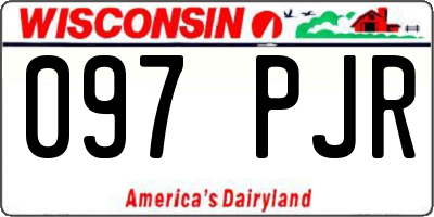 WI license plate 097PJR