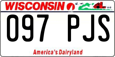 WI license plate 097PJS