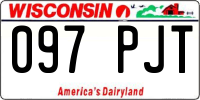 WI license plate 097PJT