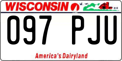 WI license plate 097PJU