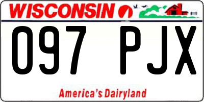 WI license plate 097PJX