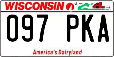WI license plate 097PKA