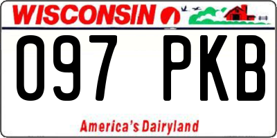 WI license plate 097PKB