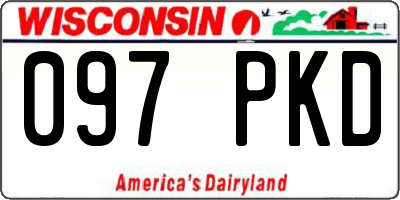 WI license plate 097PKD