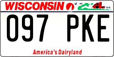 WI license plate 097PKE