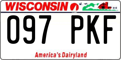 WI license plate 097PKF