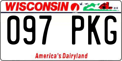 WI license plate 097PKG