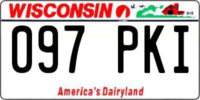 WI license plate 097PKI