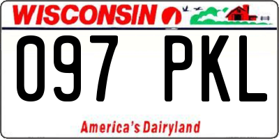 WI license plate 097PKL