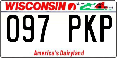 WI license plate 097PKP