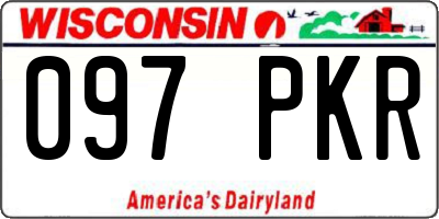 WI license plate 097PKR