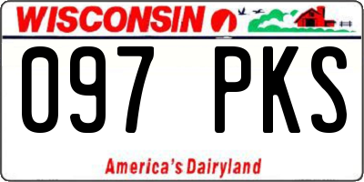 WI license plate 097PKS