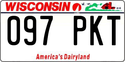 WI license plate 097PKT