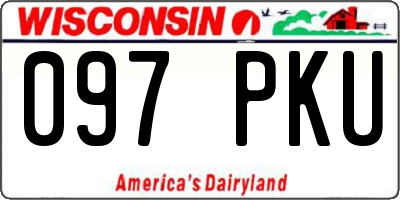 WI license plate 097PKU