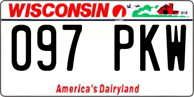 WI license plate 097PKW