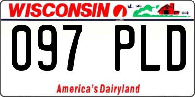 WI license plate 097PLD