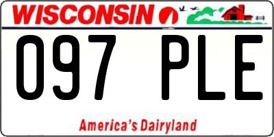 WI license plate 097PLE