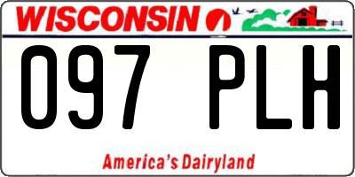 WI license plate 097PLH