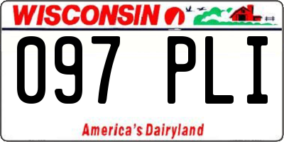 WI license plate 097PLI