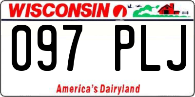 WI license plate 097PLJ