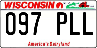 WI license plate 097PLL
