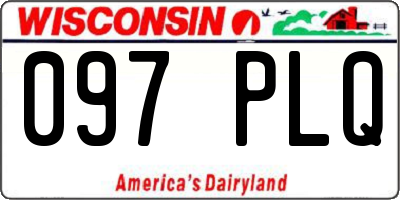 WI license plate 097PLQ