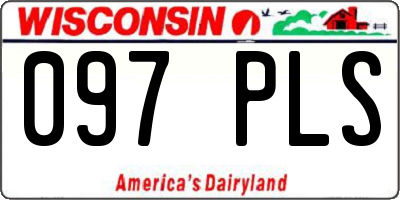 WI license plate 097PLS