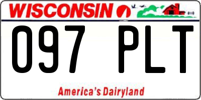 WI license plate 097PLT