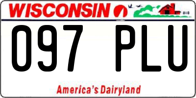 WI license plate 097PLU