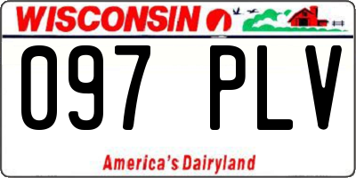 WI license plate 097PLV