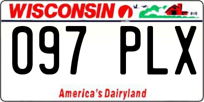 WI license plate 097PLX