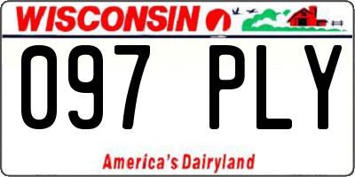 WI license plate 097PLY