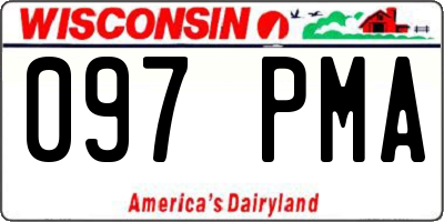 WI license plate 097PMA