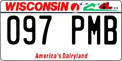 WI license plate 097PMB