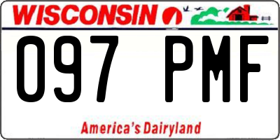 WI license plate 097PMF