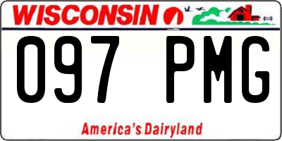 WI license plate 097PMG