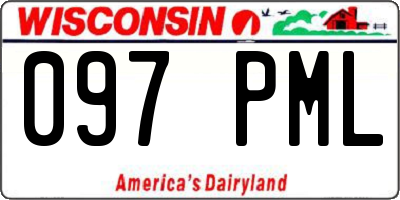 WI license plate 097PML