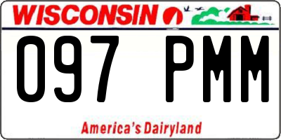 WI license plate 097PMM