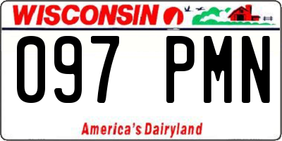 WI license plate 097PMN
