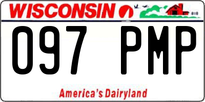 WI license plate 097PMP